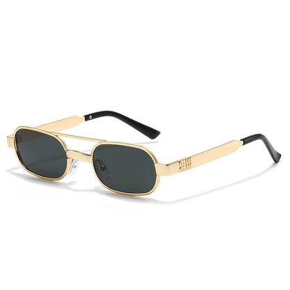Modebewusste Retro-Ovalrahmen-Sonnenbrille Brehn