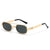 Modebewusste Retro-Ovalrahmen-Sonnenbrille Brehn