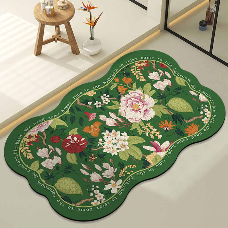 Botanisch inspirierter motivierender Teppich