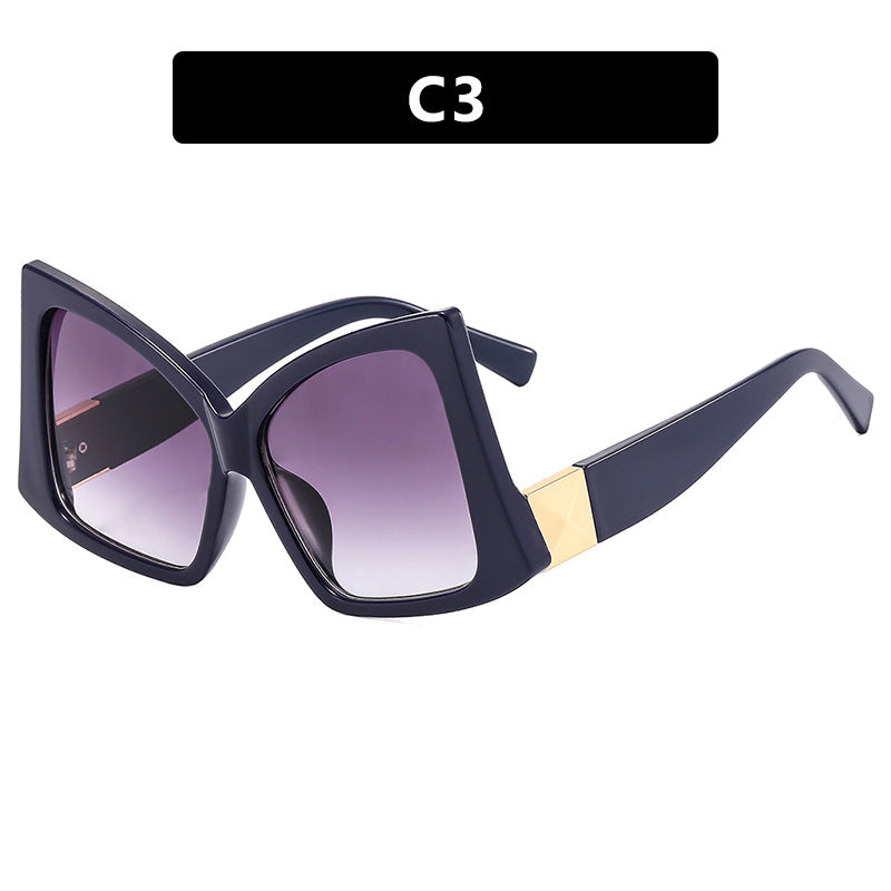 Damen oversized Sonnenbrille mit elegantem quadratischen Rahmen und schützendem UV-Schutz Brehn