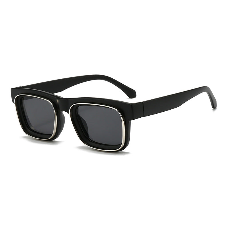 Damen modische quadratische Sonnenbrille mit kontrastierendem Rahmen Brehn