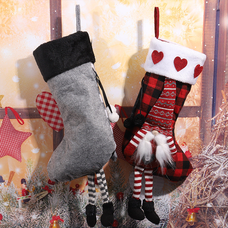 Niedlicher Weihnachtsstrumpf mit Gnome-Motiv Brehn