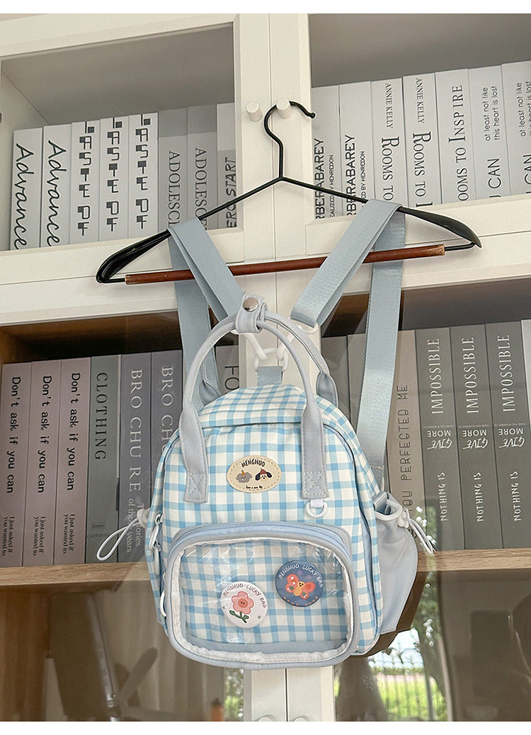 Süßer Karierter Mini-Schulrucksack