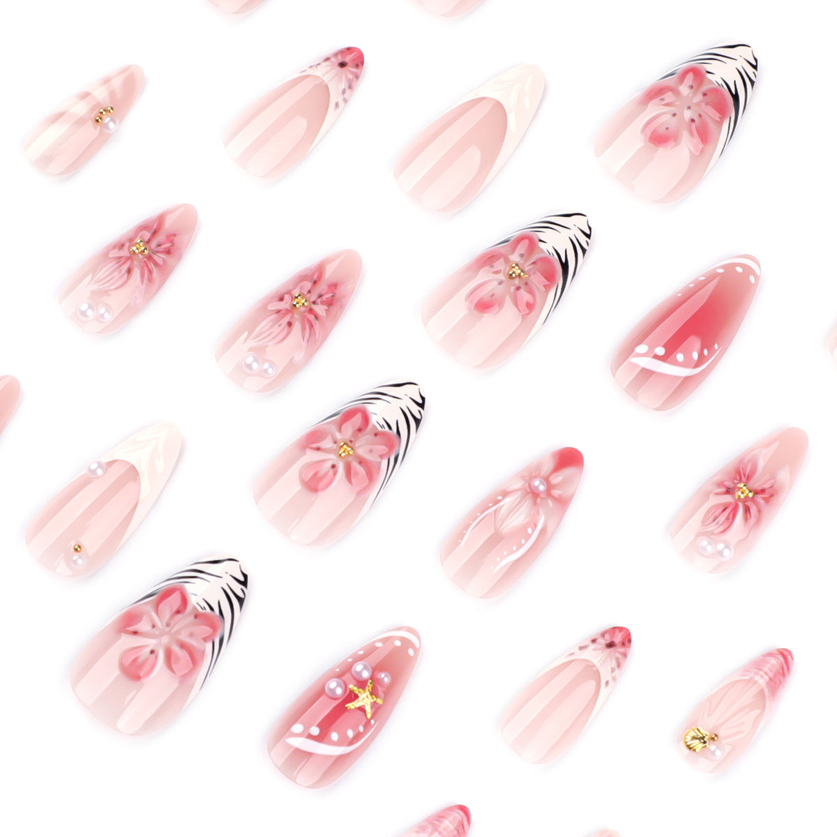 Kunstvolle Nagelkunst mit floralen und eleganten Akzenten Brehn
