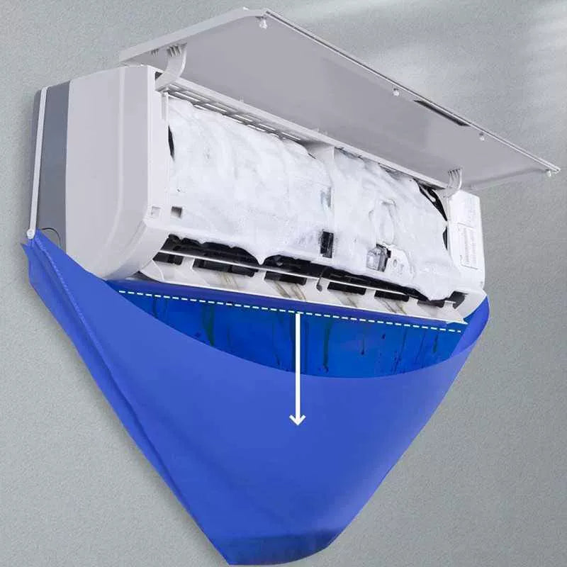 Unisex Einheitsgröße wandmontierte Klimaanlage Kondensatauffangtrichter wasserdicht wiederverwendbare Stoffbefestigung Brehn