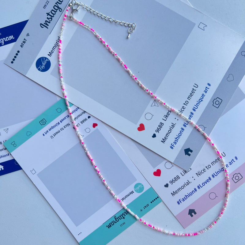 Handgefertigtes Perlen Choker Halsband Brehn