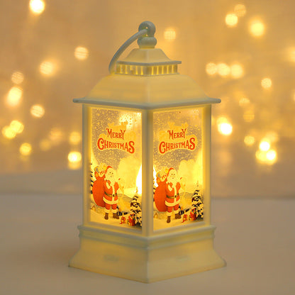 Festliche Weihnachtslaterne mit Schneemann-Motiv