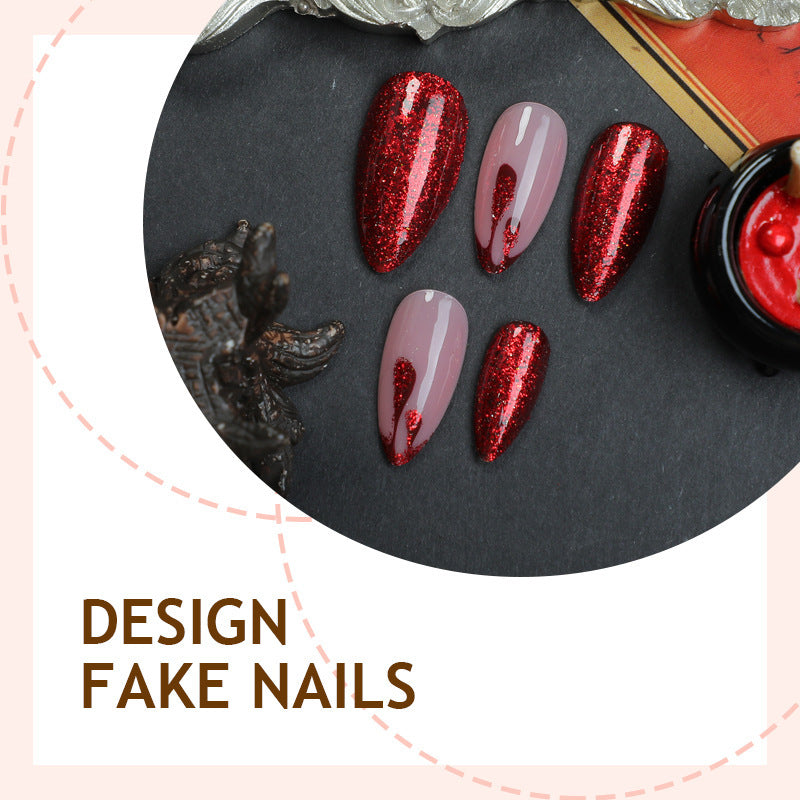 Luxuriöses Kunstnagelset mit Glamourösem Glitzer Brehn