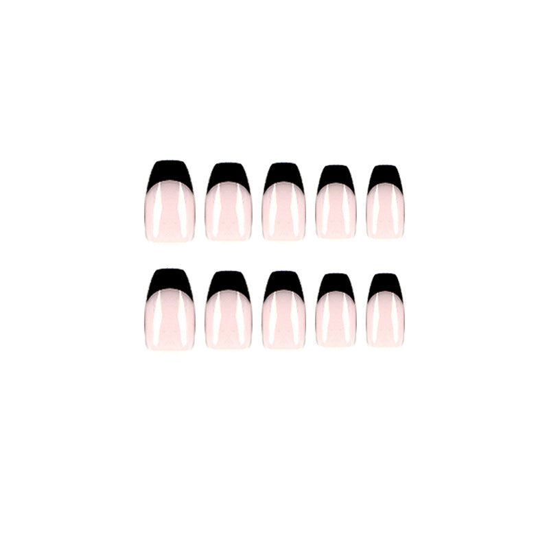 Künstliche Nagelspitzen mit Hochglanz-Schwarz Brehn