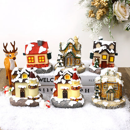Beleuchtetes Weihnachtsdorf aus Keramik Brehn