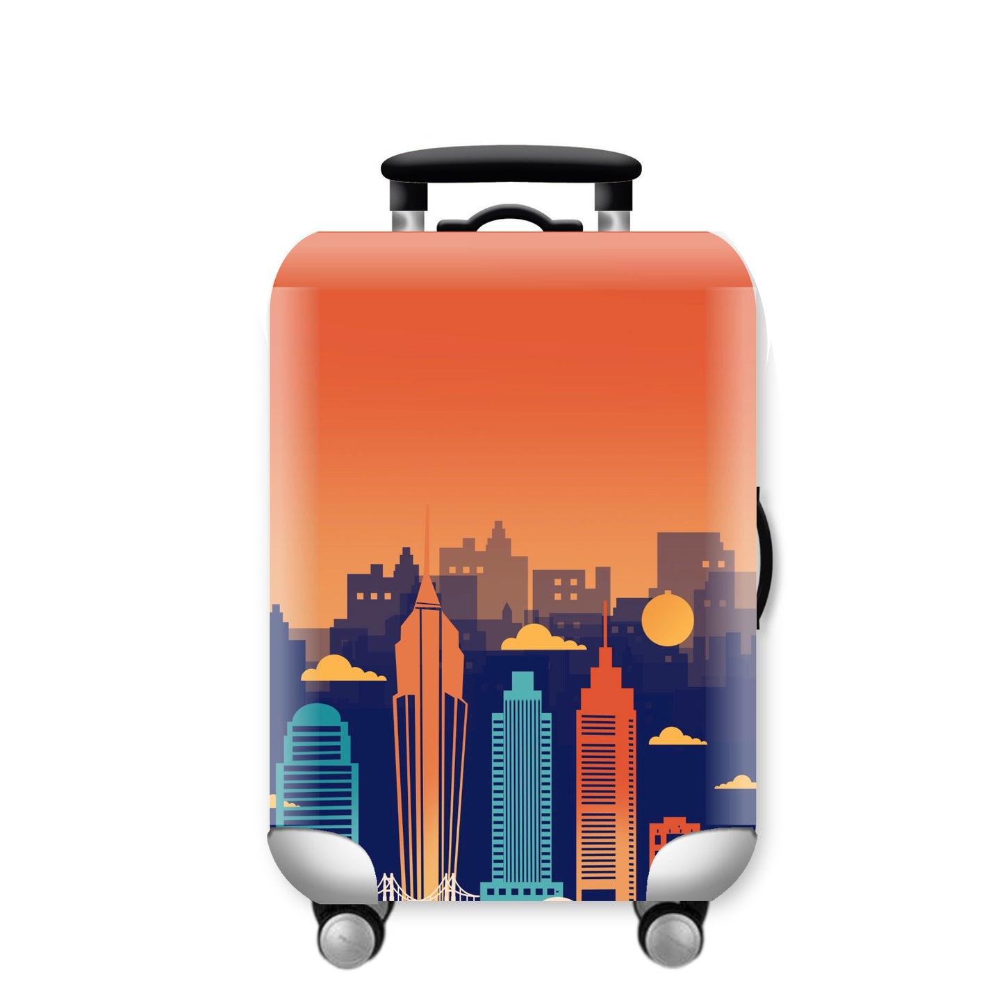 Damen Hartschalenreisekoffer mit urbanem Skyline-Motiv Brehn