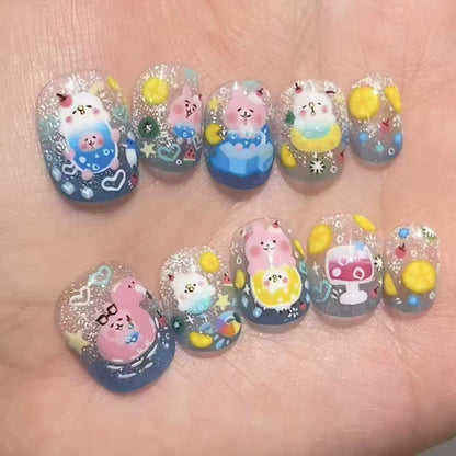Verspielt Charakter-Themen Nagelkunst Set Brehn