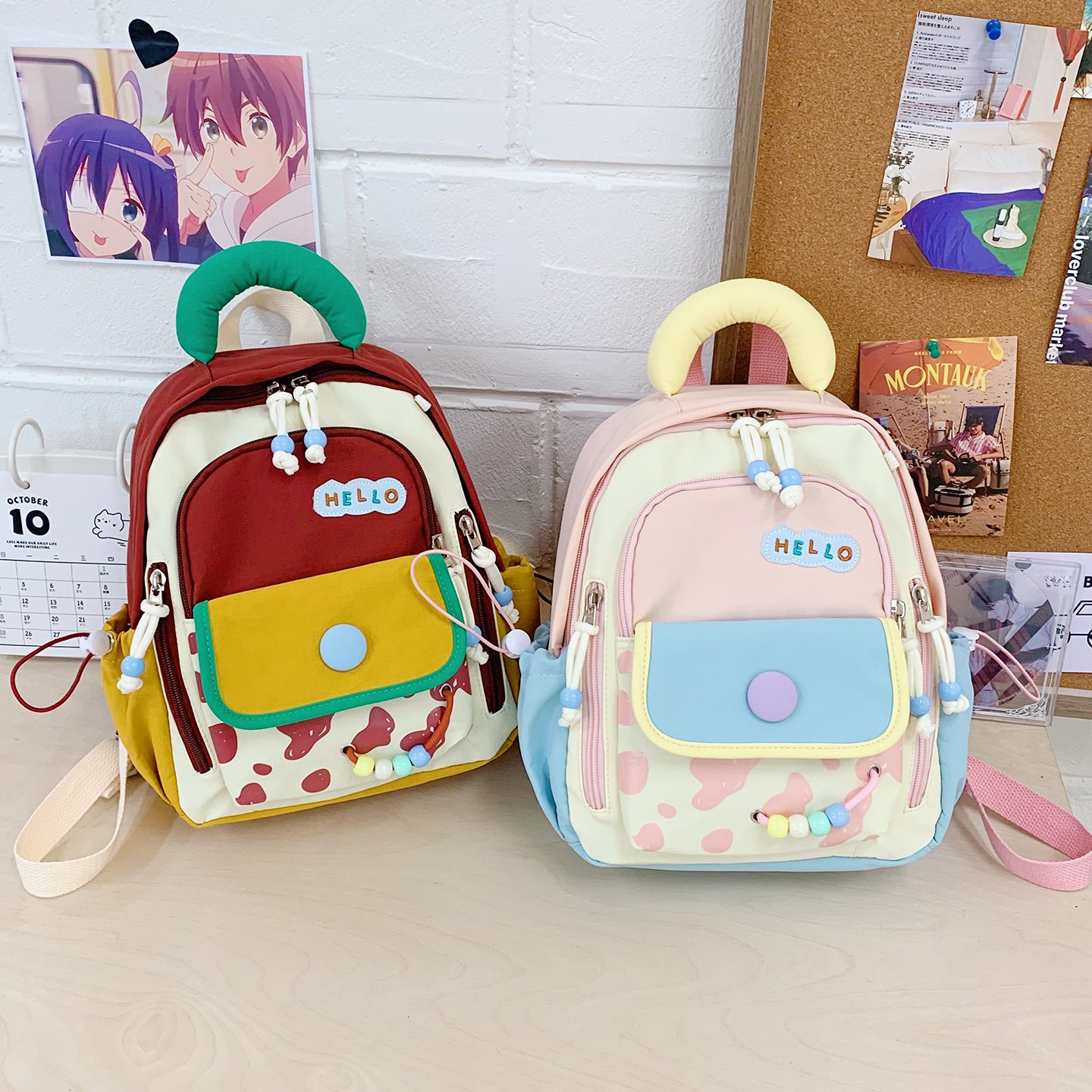 Freizeit-Rucksack mit Bunten Applikationen und Kreativem Design Brehn