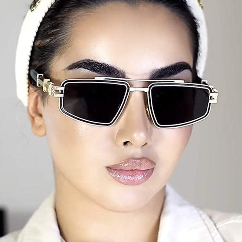 Damen Designer-Sonnenbrille mit filigranem Metallrahmen und polarisierten Gläsern Brehn