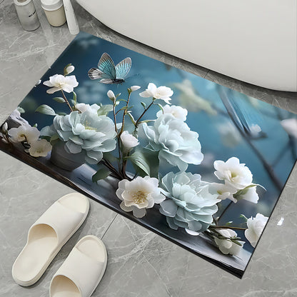 Blumenmuster Rutschfeste Badematte Brehn