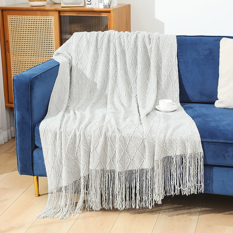 Damen Hochwertige und stilvolle Kuscheldecke mit modernem Strukturmuster Brehn