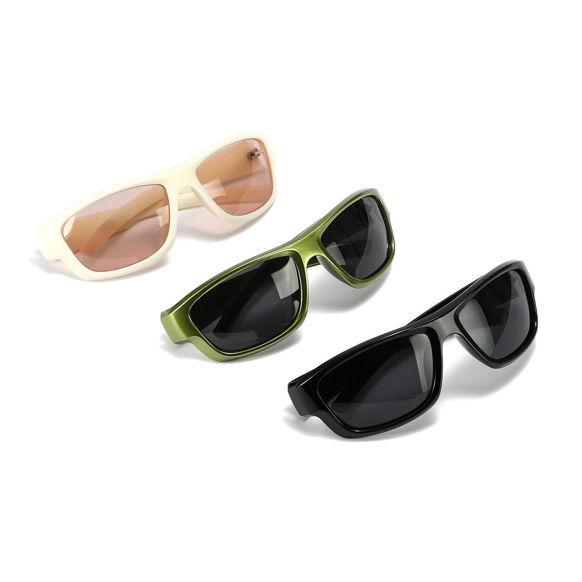 Damen sportliche Sonnenbrille mit breitem UV-Schutz und leichtem Rahmen Brehn
