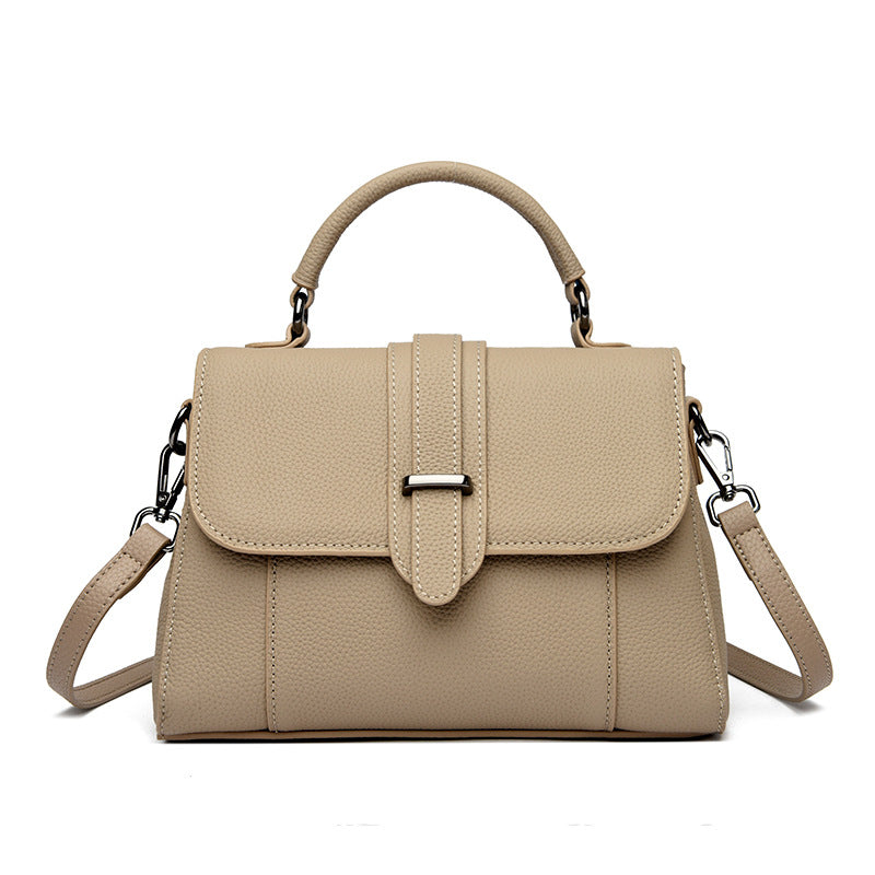 Elegante Leder Top Handle Handtasche Brehn