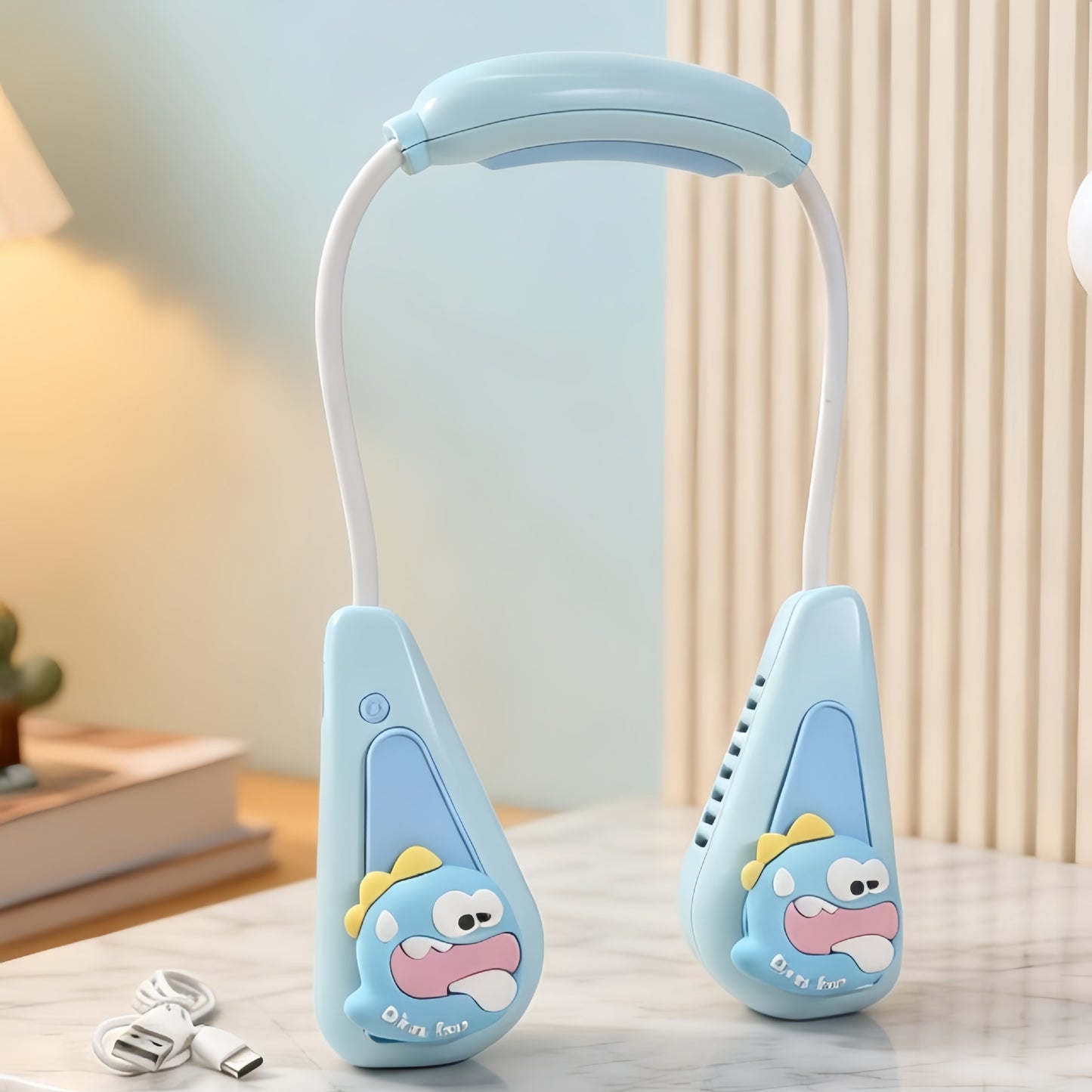 Damen tragbarer Halsventilator mit Katzenmotiv Brehn