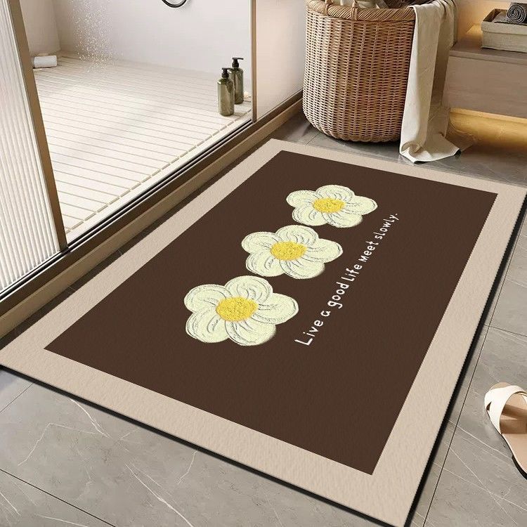 Fröhliche Blumenbotschaft Badteppich Brehn