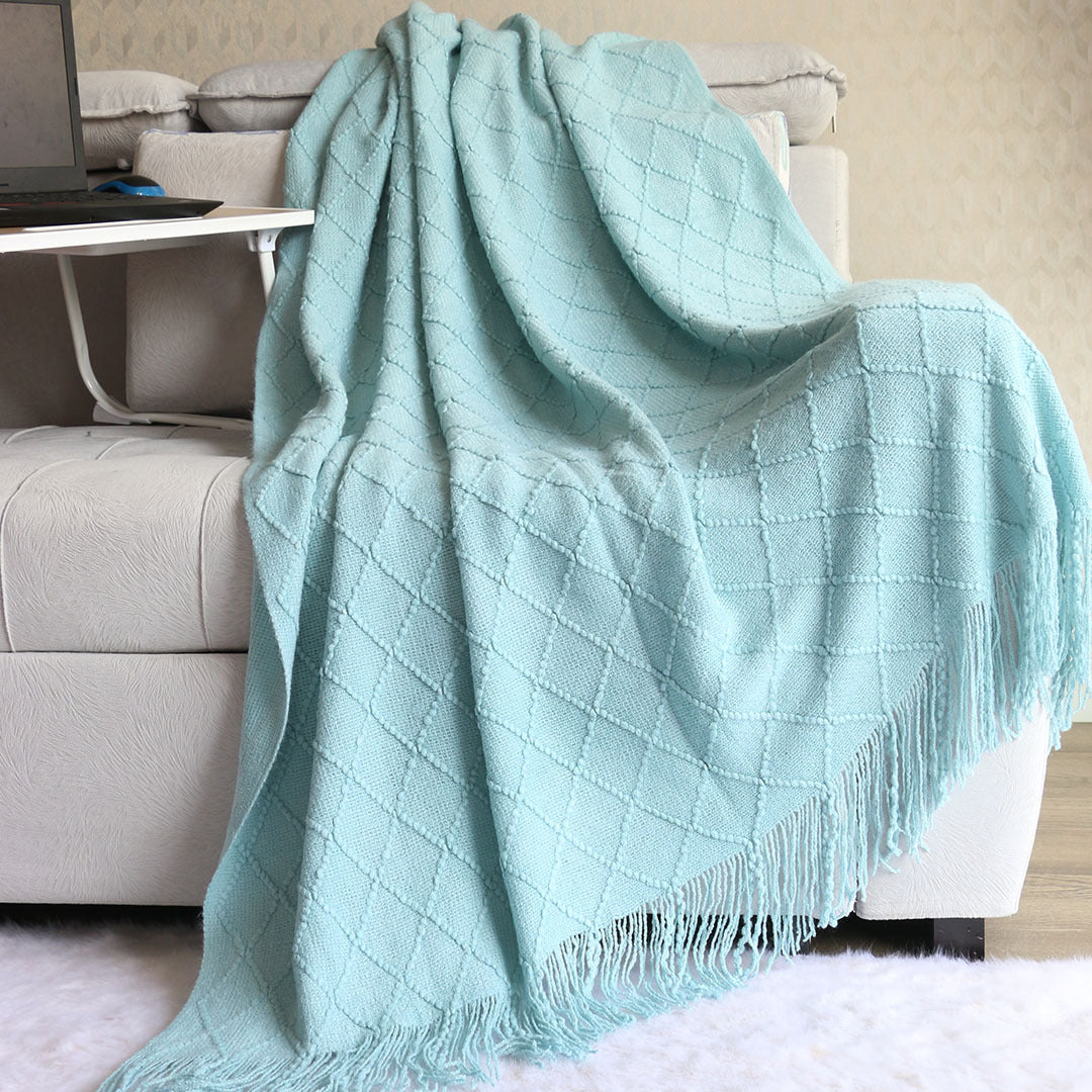 Luxuriöse Texturierte Strickwurfdecke Brehn