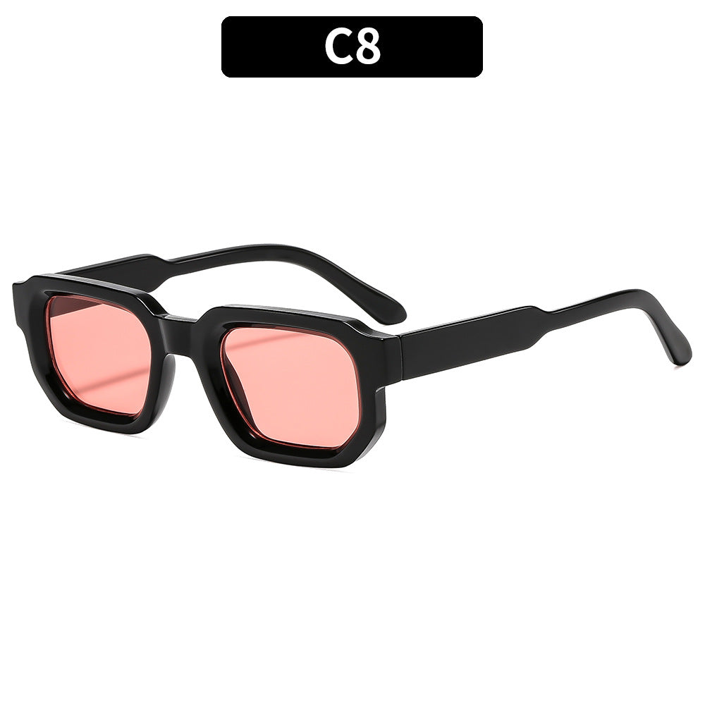 Trendige Winkelform Sonnenbrille