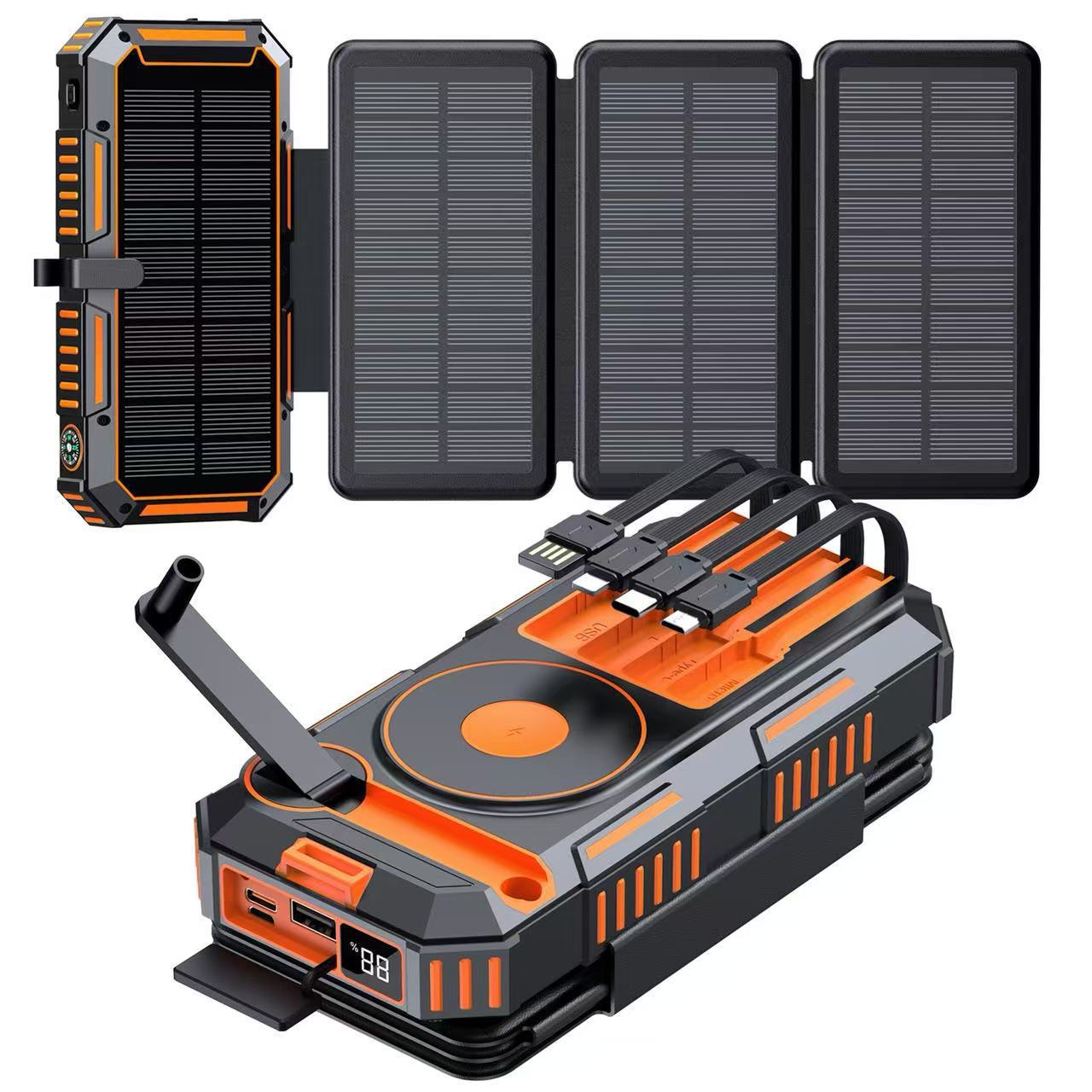 Solar Powerbank mit Kabelloser Ladefunktion Von Brehn