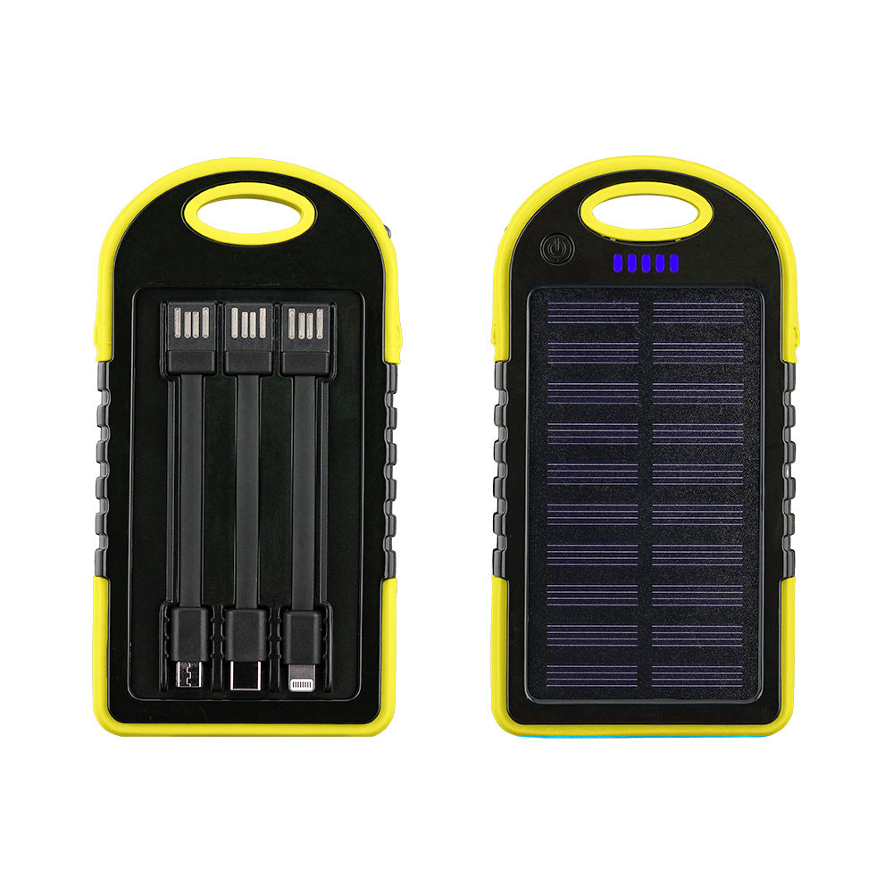 Tragbare Solar-Powerbank mit Integriertem Kabelmanagement und Schneller Ladefunktion Brehn