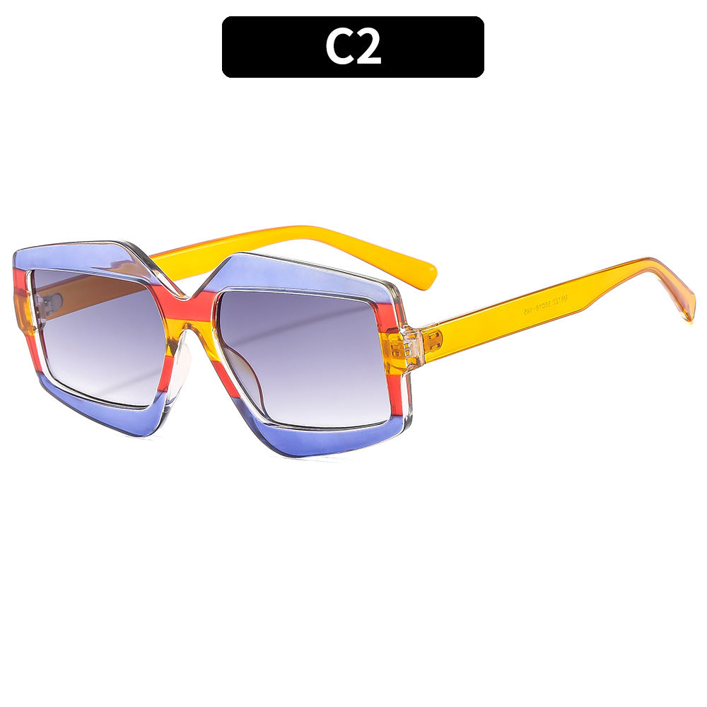 Wagemutige Winkelform Sonnenbrille