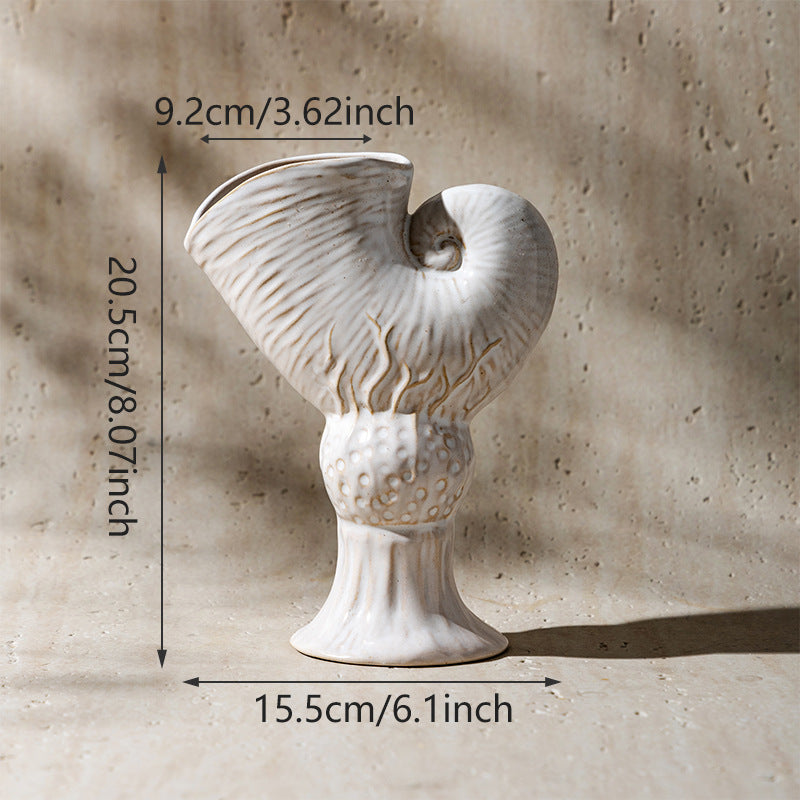Handgemachte Nautilus-Schale Keramische dekorative Vase