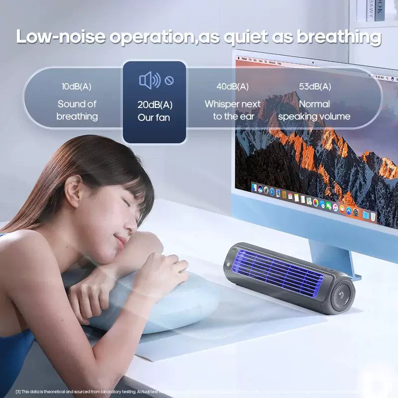 Unisex Einheitsgröße wiederaufladbarer schlanker tragbarer Turmventilator mit USB-Ladegerät, batteriebetriebenen, verstellbaren Lamellen, variabler Luftstrom, LED-Anzeige Brehn