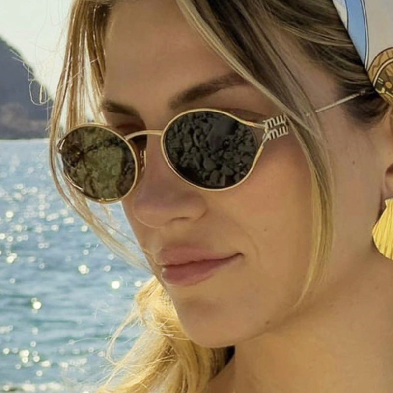 Damen elegante ovale Sonnenbrille Brehn