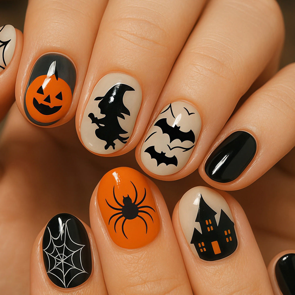 Halloween-Themen Press-On Nail Art Kit Brehn