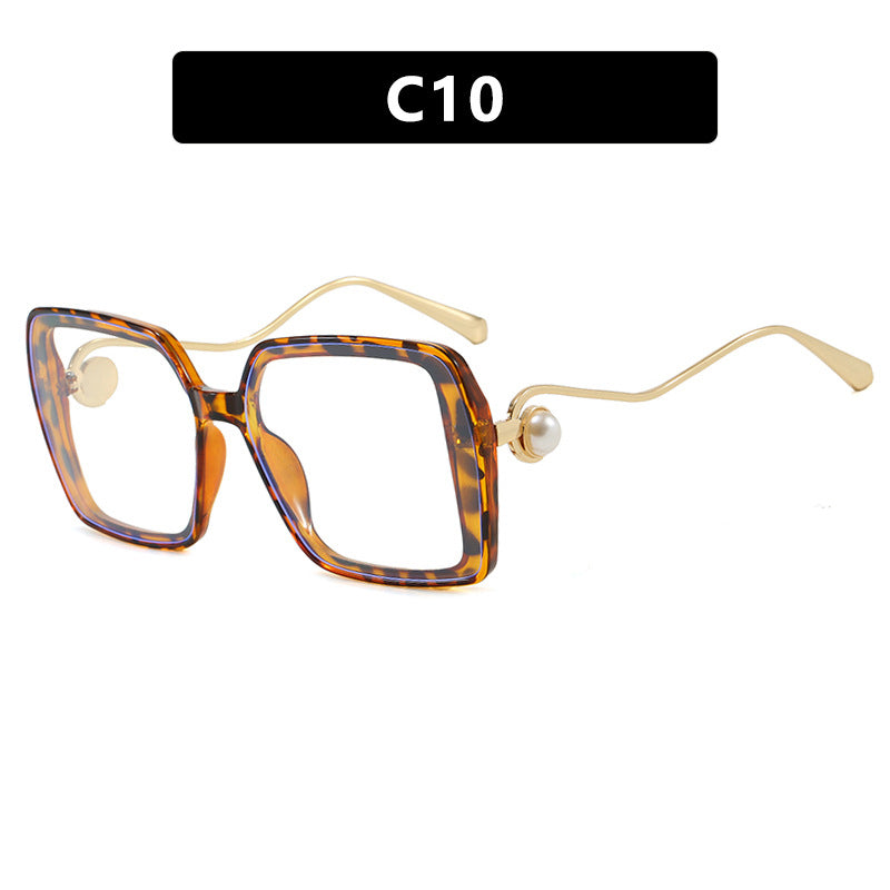 Damen modische quadratische Brille mit elegantem Metallrahmen und einzigartigen Akzenten Brehn
