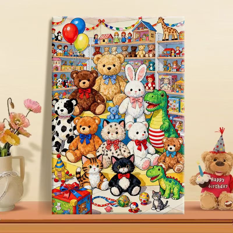 Verspielte Teddy-Bär-Wandkunst Brehn