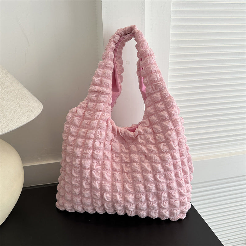 Texturierte Strick-Hobo-Tasche