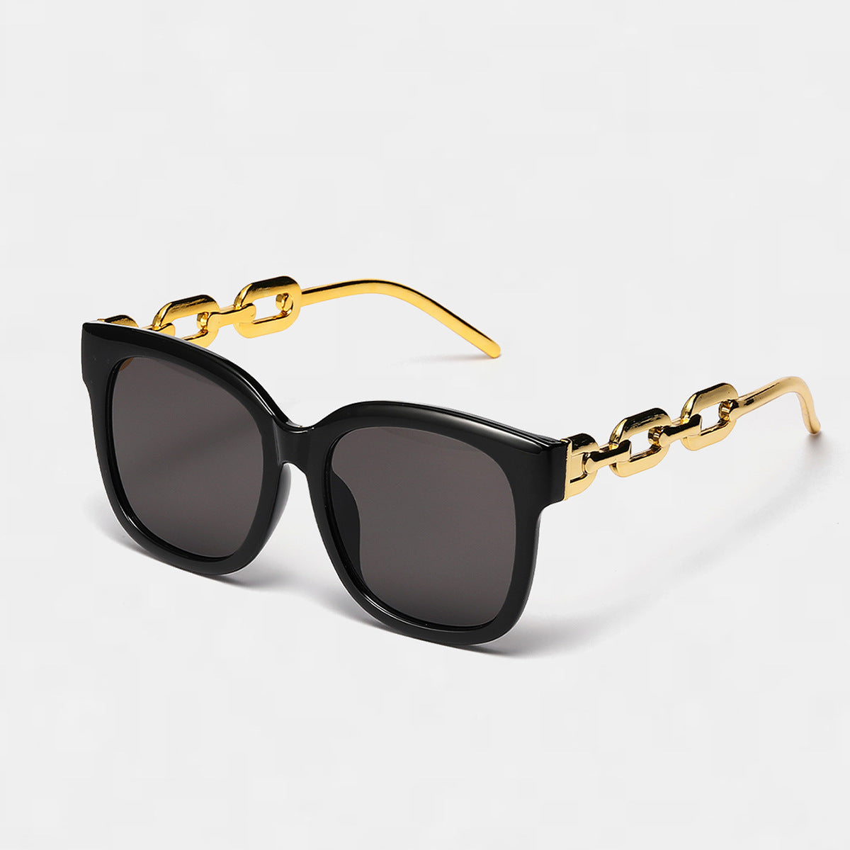 Damen modische oversized Sonnenbrille mit luxuriösem Kettenrahmen Brehn