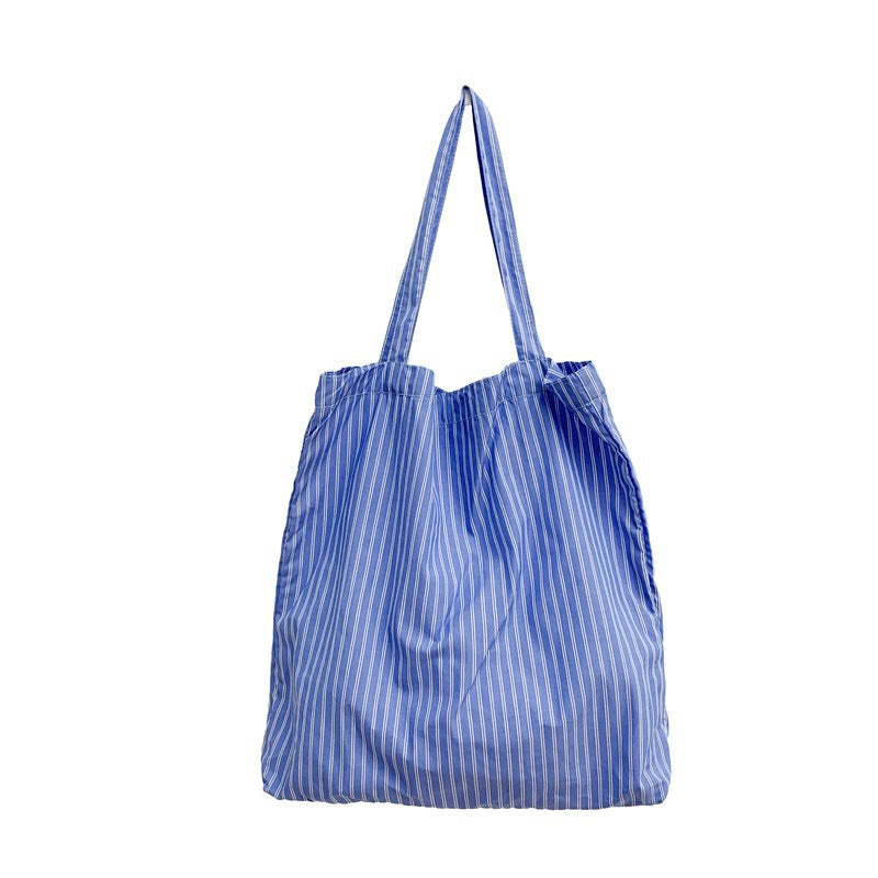 Gestreifter Canvas Strandtasche