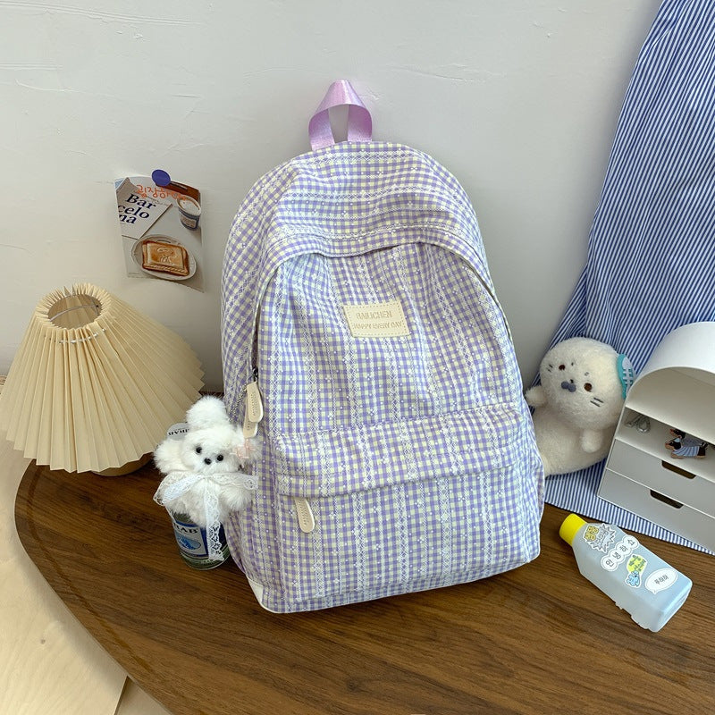 Karo-Muster Freizeit-Rucksack