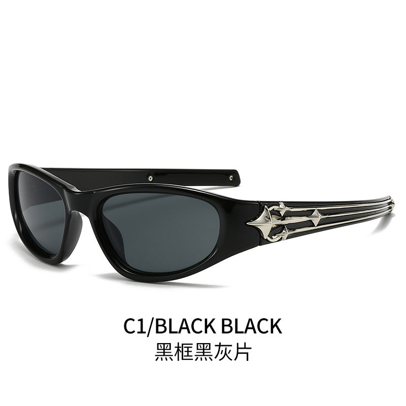 Damen Sportliche Sonnenbrille im modernen Design mit stylischem Metallrahmen Brehn