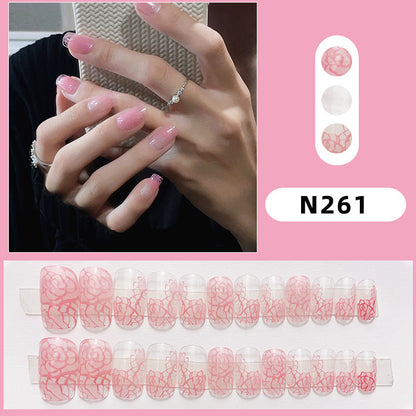 Abstraktes Blumen Presse-On Nagelset