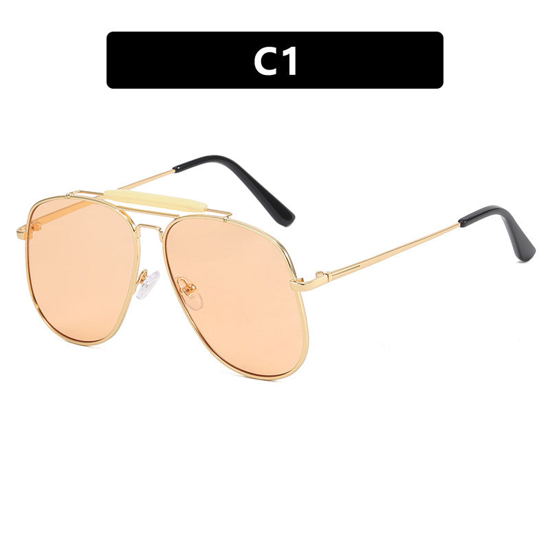 Damen Piloten-Sonnenbrille mit goldfarbener Fassung Brehn