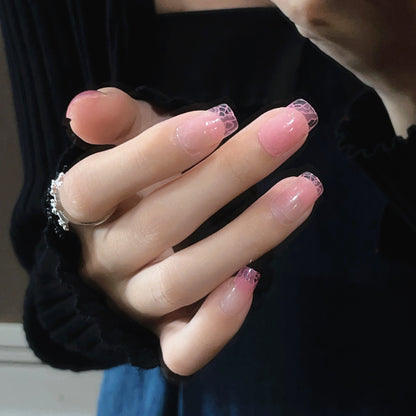 Blumenmuster Press-On Nagelset