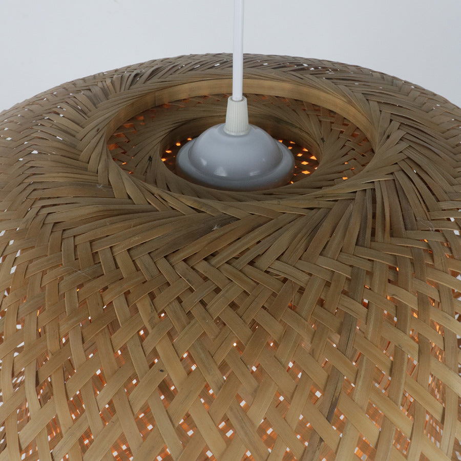 Elegante Pendelleuchte aus handgewebtem Rattan Brehn