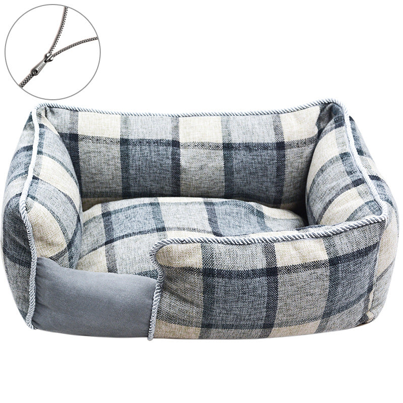 Gemütliches Plaid Hundebett