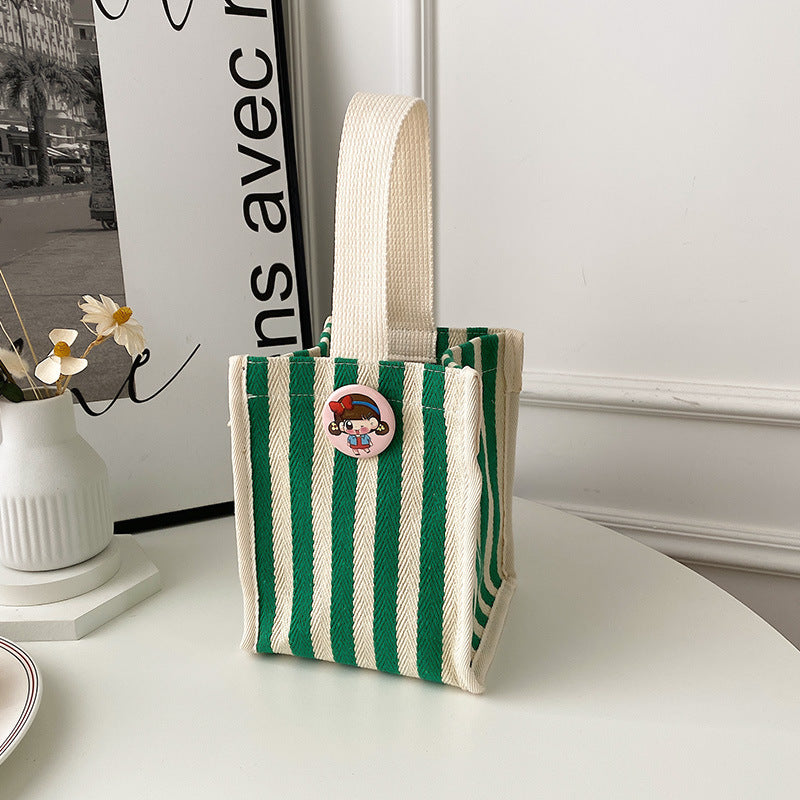 Gestreifter Canvas-Shopper