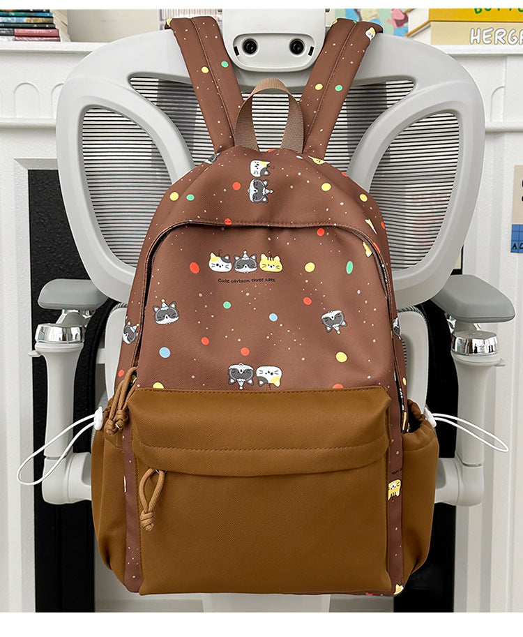 Rucksack mit Niedlichem Cartoon-Motiv und Praktischen Fächern Brehn