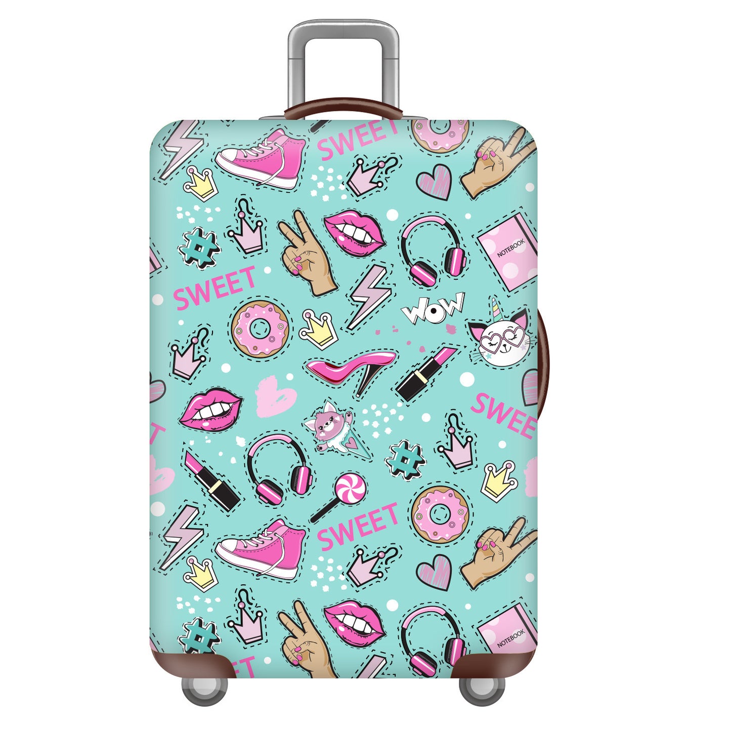 Unisex Hartschalenreisekoffer mit witzigem Monsterdesign Brehn