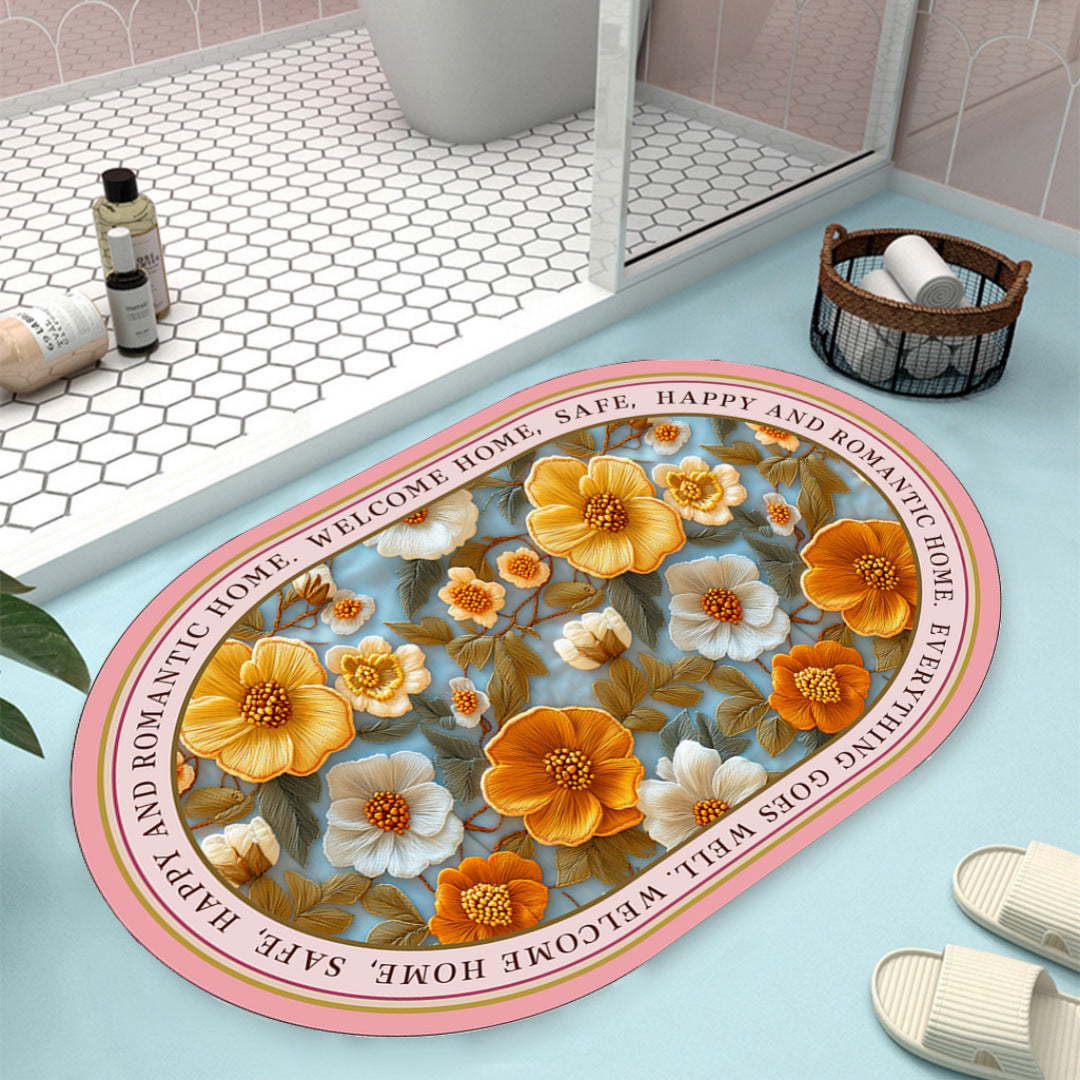 Florales Design Badteppich Brehn