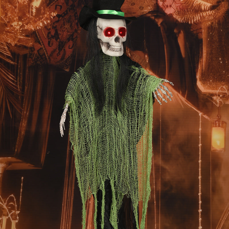 Animierte Hexen-Skelett-Dekoration Brehn